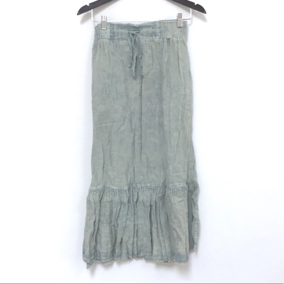 Free People Mellow Acid Wash Midi Skirt NWT - Picture 8 of 9
